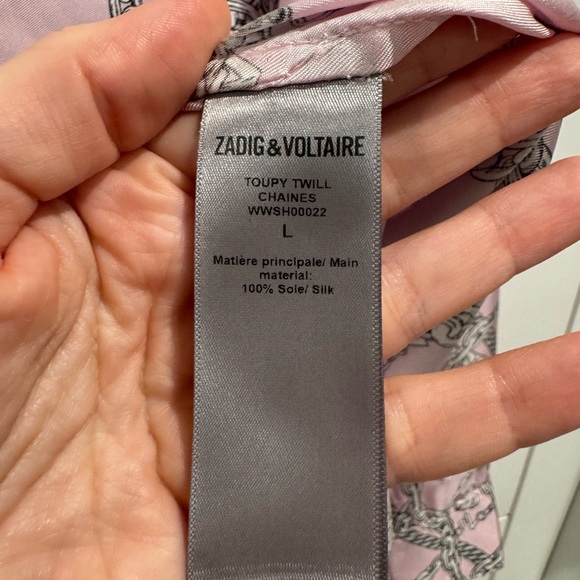 Zadig and Voltaire pink toupy chain top - Picture 7 of 9